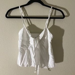 brandy white tie top